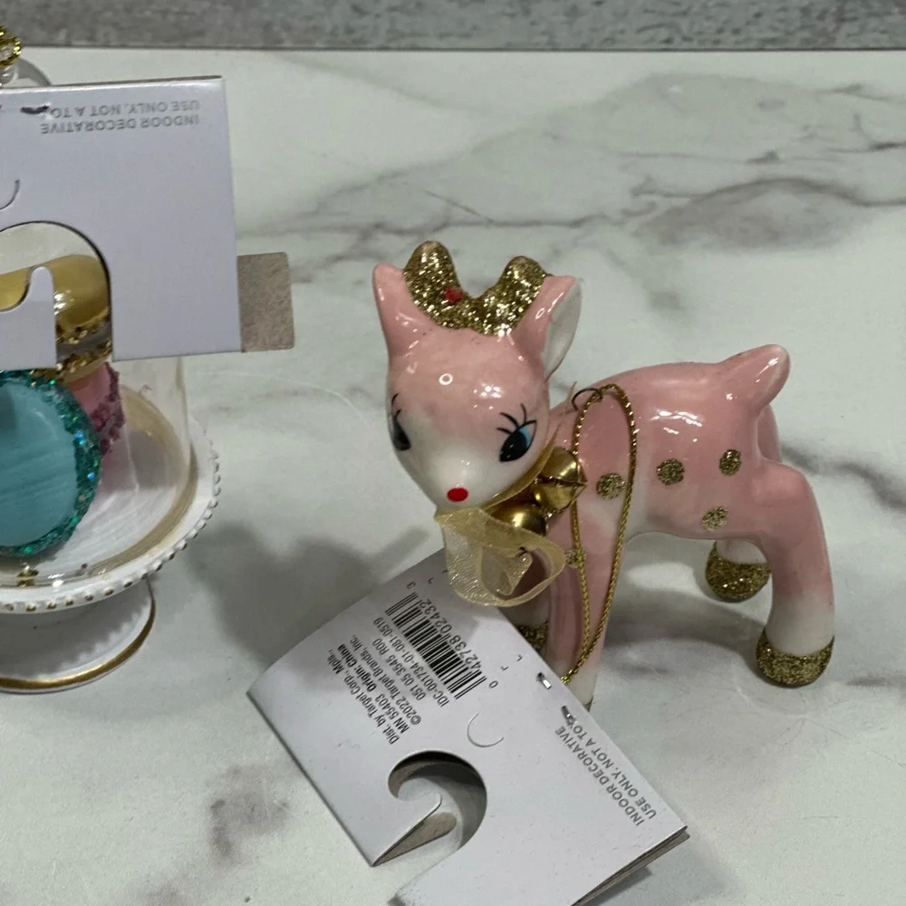 Target Wondershop Holiday Ceramic Lot of 3 Ornaments